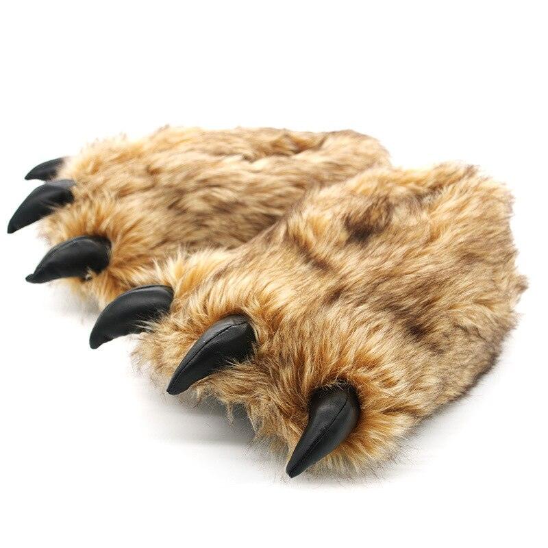 A cozy pair of Bear Paw slippers made with quality materials by Silly Sausage.